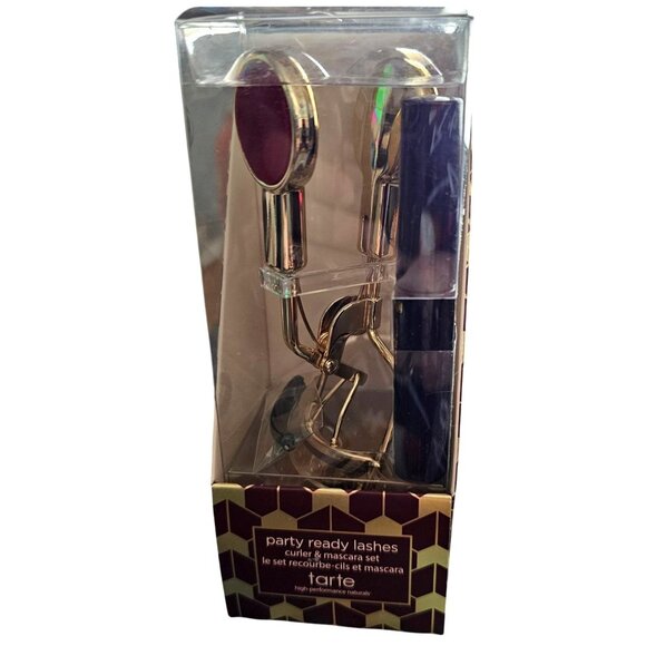 Tarte Party Ready Lashes Curler & Mascara Set  Cruelty-Free & Vegan  Gold & Burg - Picture 1 of 6